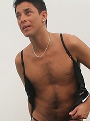 Brawny ebony hunk fucks his crossdressed mate